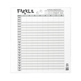 Farkle Score Sheets met regels Eenvoudig wegscheur Notitieblok