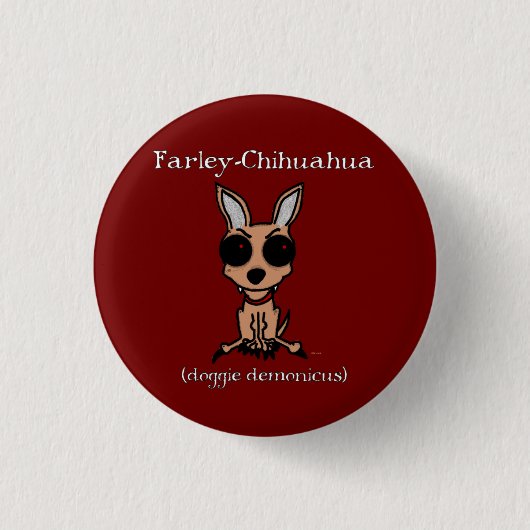 Farley-Chihuahua Ronde Button 3,2 Cm (Voorkant)