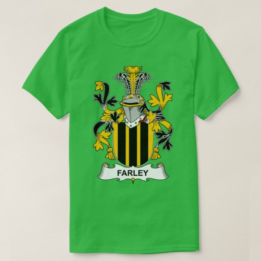 Farley Coat of Arms Family Crest T-shirt (Design voorkant)