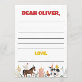 Farm 1st Birthday Time Capsule Card Kaart (Voorkant)