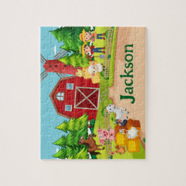 Farm Animal Child Name Puzzle Legpuzzel