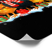 Farm Animal Funny Chicken Christmas Lights Cute Xm Poster (Hoek)