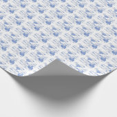 Farm Animal Toile (Blue)  Cadeaupapier (Hoek)