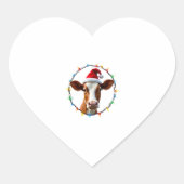 Farm Animal Xmas Pajamas Costume Farmer Christmas  Hart Sticker (Voorkant)