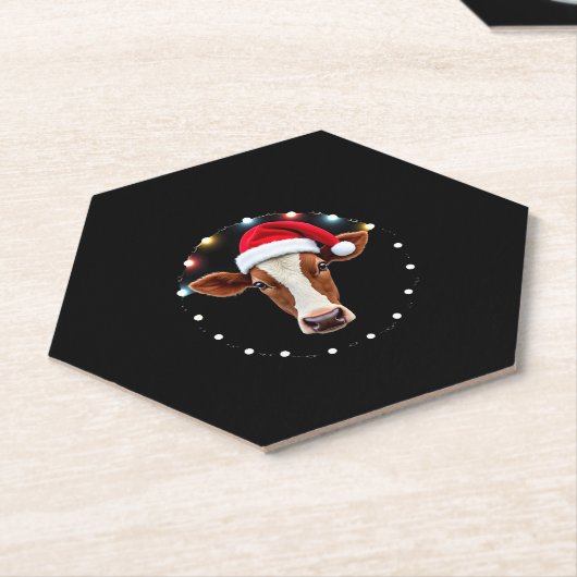 Farm Animal Xmas Pajamas Costume Farmer Christmas Kartonnen Onderzetters (Schuin)