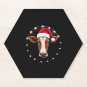 Farm Animal Xmas Pajamas Costume Farmer Christmas Kartonnen Onderzetters (Voorkant)