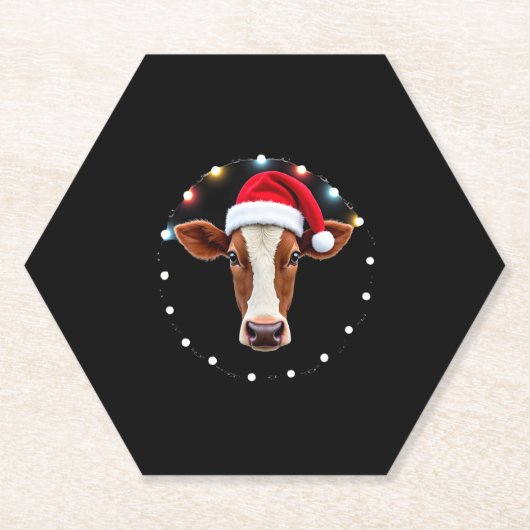 Farm Animal Xmas Pajamas Costume Farmer Christmas  Kartonnen Onderzetters (Voorkant)