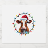 Farm Animal Xmas Pajamas Costume Farmer Christmas  Sparkling Wijnetiket (Enkel label)