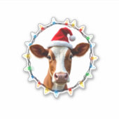 Farm Animal Xmas Pajamas Costume Farmer Christmas  Sticker (Voorkant)