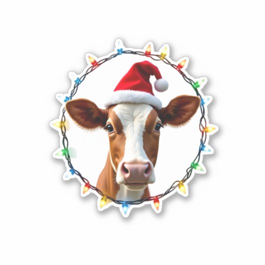 Farm Animal Xmas Pajamas Costume Farmer Christmas  Sticker (Voorkant)