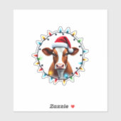 Farm Animal Xmas Pajamas Costume Farmer Christmas  Sticker (Vel)
