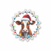 Farm Animal Xmas Pajamas Costume Farmer Christmas  Sticker (Voorkant)