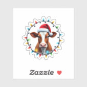 Farm Animal Xmas Pajamas Costume Farmer Christmas  Sticker (Vel)