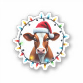 Farm Animal Xmas Pajamas Costume Farmer Christmas  Sticker (Voorkant)