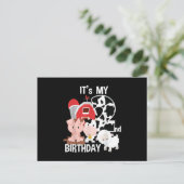 Farm Animals 2 Year Old It's My 2nd Birthday Party Aankondigingskaart (Staand voorkant)