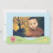 Farm Animals Apple Tree Kinderen van zaterdag Uitn Kaart (Achterkant)