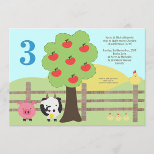 Farm Animals Apple Tree Kinderen van zaterdag Uitn Kaart