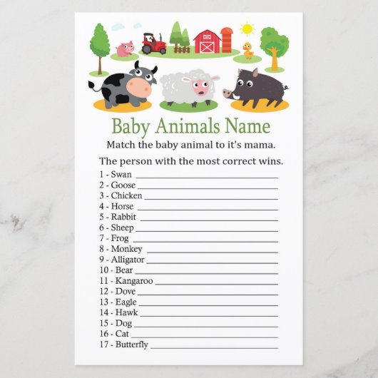 Farm animals Baby Name Game (Voorkant)