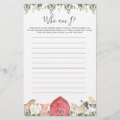 Farm Animals Baby shower dat ik heet (Voorkant)