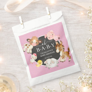 Farm Animals Baby shower Favor Bag Bedankzakje