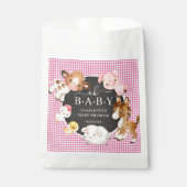Farm Animals Baby shower Favor Bag Bedankzakje (Voorkant)