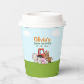 Farm Animals Baby Shower Party Papieren Bekers (Achterkant)