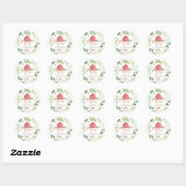 Farm Animals Baby Shower  Ronde Sticker (Vel)