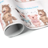 Farm Animals Band - singing Cow, Horse, Pig Cadeaupapier (Rol Hoek)