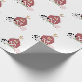 Farm Animals & Barn Pattern White Cadeaupapier (Hoek)
