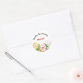 Farm Animals Barnyard Birthday Dank u Ronde Sticker (Envelop)