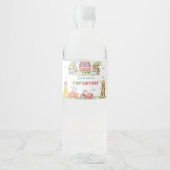 Farm Animals Barnyard Birthday Party Waterfles Etiket (Voorkant)