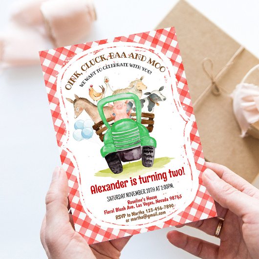 Farm Animals Barnyard Boy Barn Party Boerderij Ver Kaart