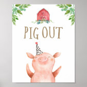 Farm Animals Barnyard Boy Birthday Poster (Voorkant)
