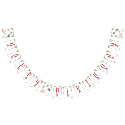 Farm Animals Barnyard Boy Happy Birthday Banner (Alle)