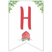 Farm Animals Barnyard Boy Happy Birthday Banner (Tweede vlag)