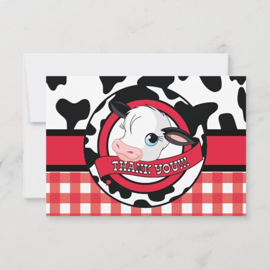 Farm Animals, Barnyard, Cute Bedankt Kaarten (Achterkant)