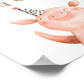 Farm Animals Barnyard Girl Birthday Poster (Hoek)