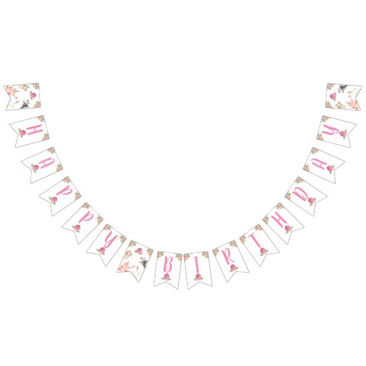 Farm Animals Barnyard Girl Happy Birthday Banner (Alle)
