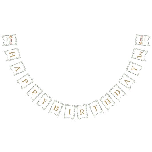 Farm Animals Barnyard Greenery Happy Birthday Vlaggetjes (Alle)