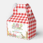 Farm Animals Barnyard Kids Birthday Favor Boxes Bedankdoosjes (Achterkant)