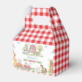 Farm Animals Barnyard Kids Birthday Favor Boxes Bedankdoosjes