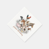 Farm Animals Barnyard Servet (Hoek)