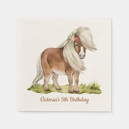 Farm Animals Barnyard verjaarfeest Napkins Servet (Voorkant)