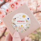 Farm Animals Birthday Banner Ronde Sticker