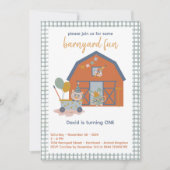 Farm Animals Birthday Barnyard Bash Uitnodiging (Voorkant)