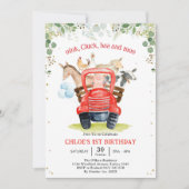 Farm Animals Birthday Invitation Kaart (Voorkant)
