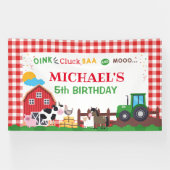Farm animals birthday party banner backdrop (Horizontaal)