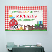 Farm animals birthday party banner backdrop (Beurs)