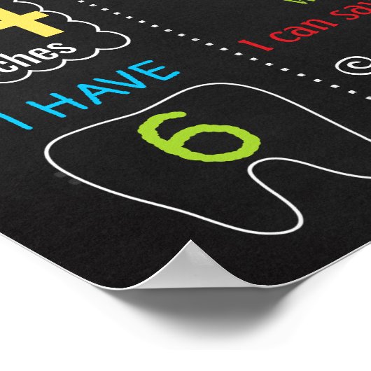 Farm Animals Birthday party chalkboard sign Poster (Hoek)