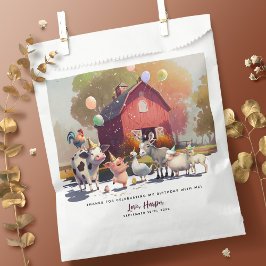 Farm Animals Birthday Party Favor Bag Bedankzakje